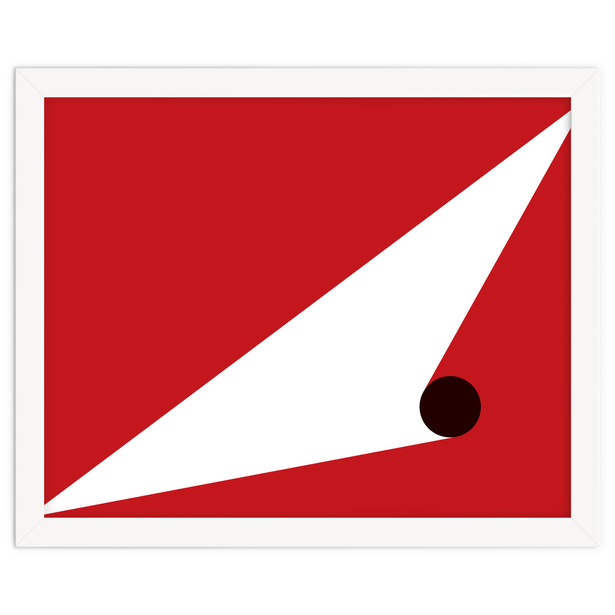 Geometric Shapes No. 71 - red, white & black