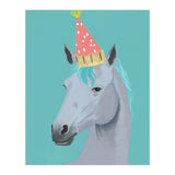 Horse with Party Hat Portrait  (Print Only) thumbnail