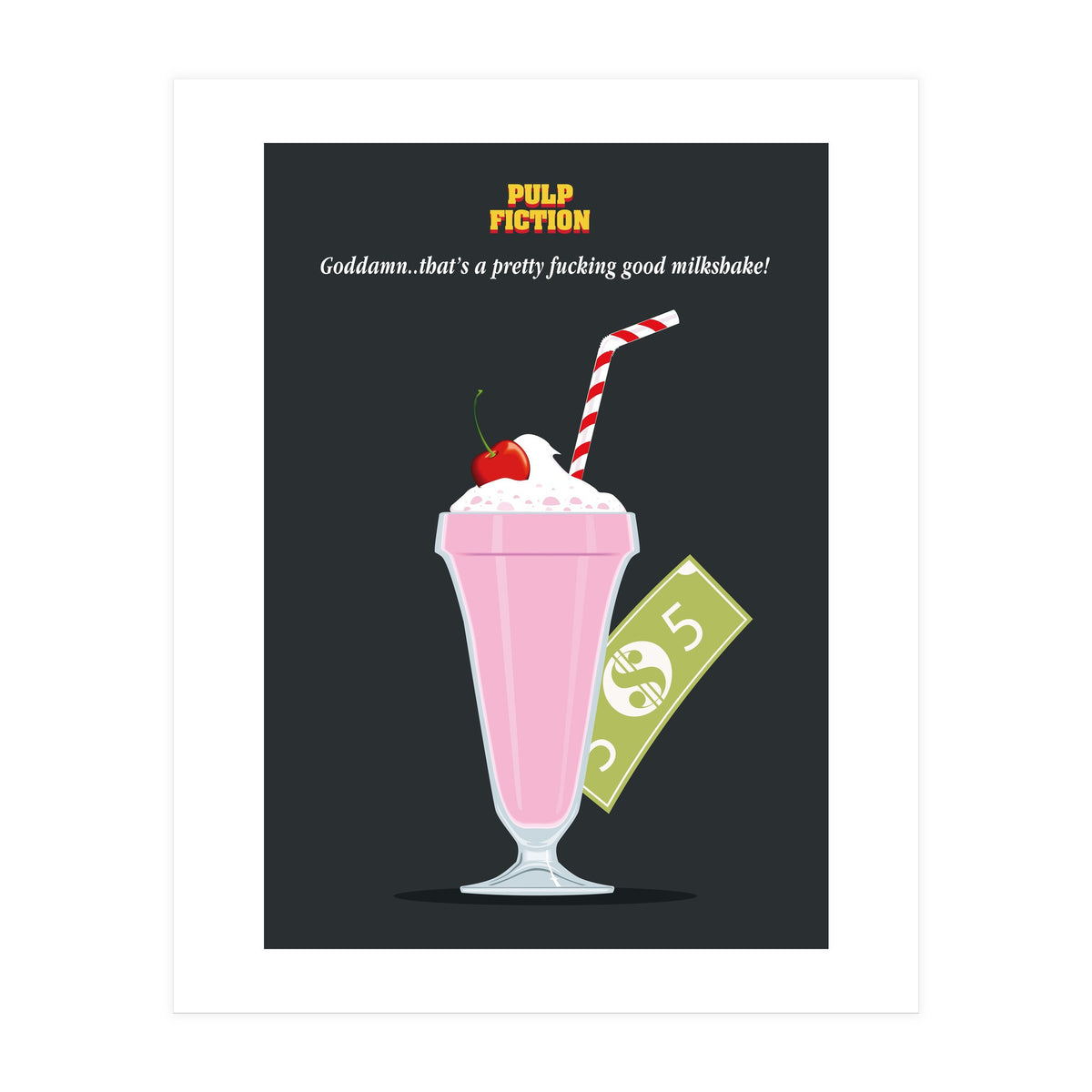 Mia Wallace Pulp Fiction movie poster (Print Only)