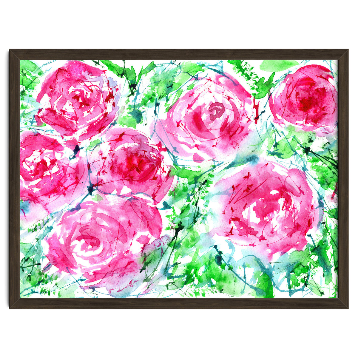 Blooming bouquet || watercolor roses