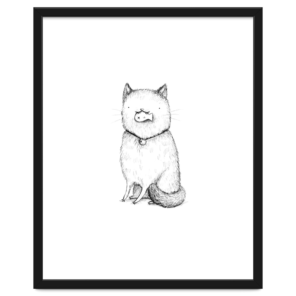 Kitty with a Fish Cracker