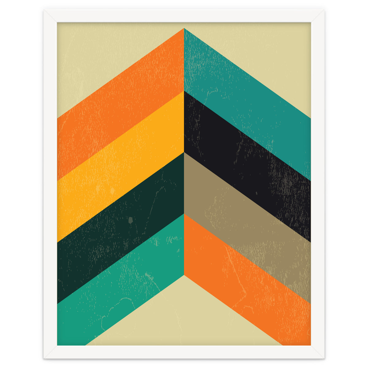 Mid Century Chevron Retro Pop Art