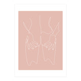 hot girl nude line pink (Print Only) thumbnail