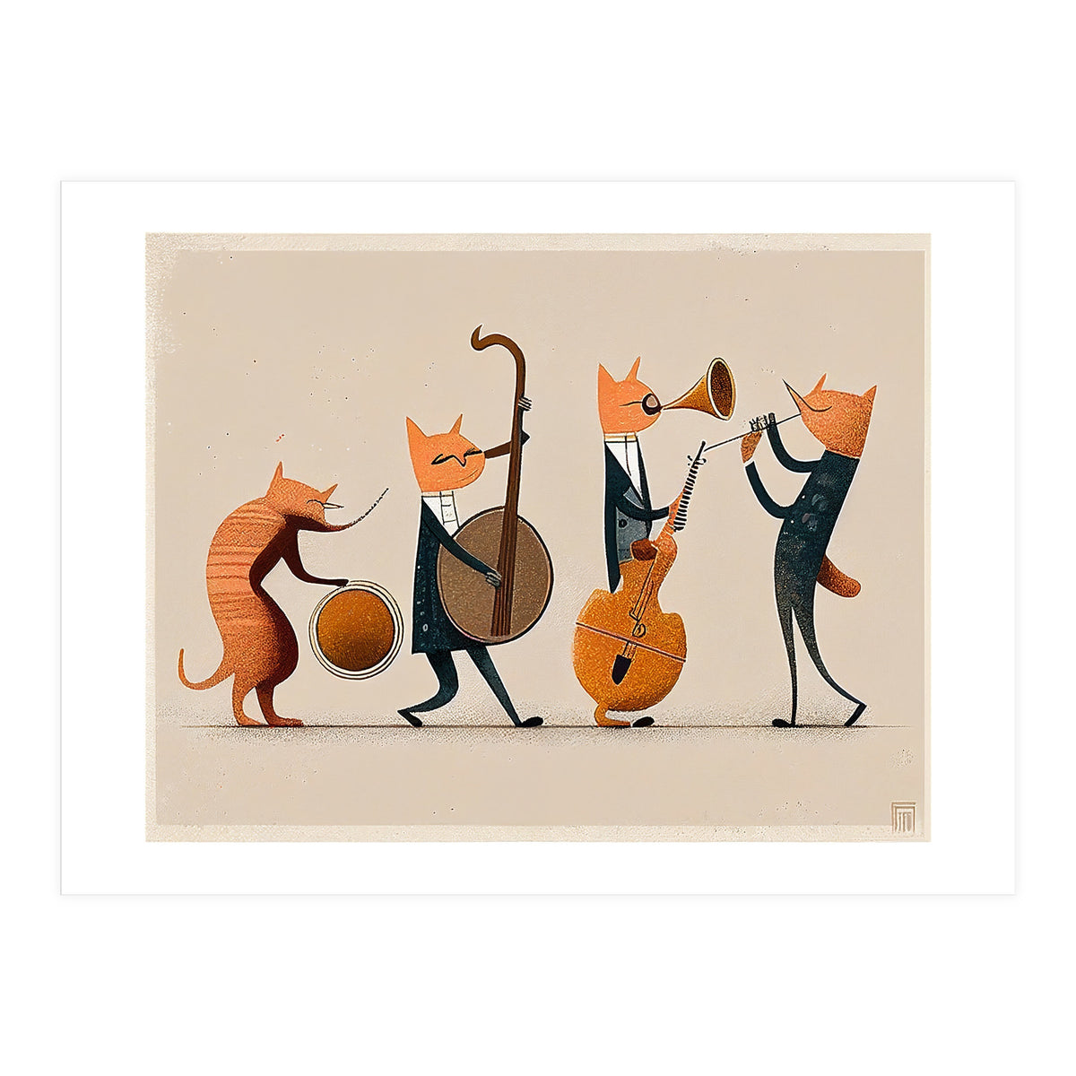 Cats Playing Jazz (Print Only)