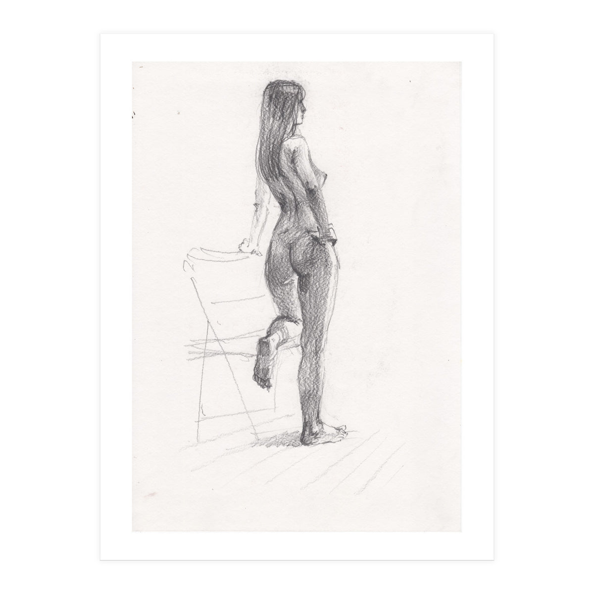 Erotic Sketch Drawing Art (Print Only)