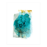 Abstract watercolour turquoise and gold (Print Only) thumbnail