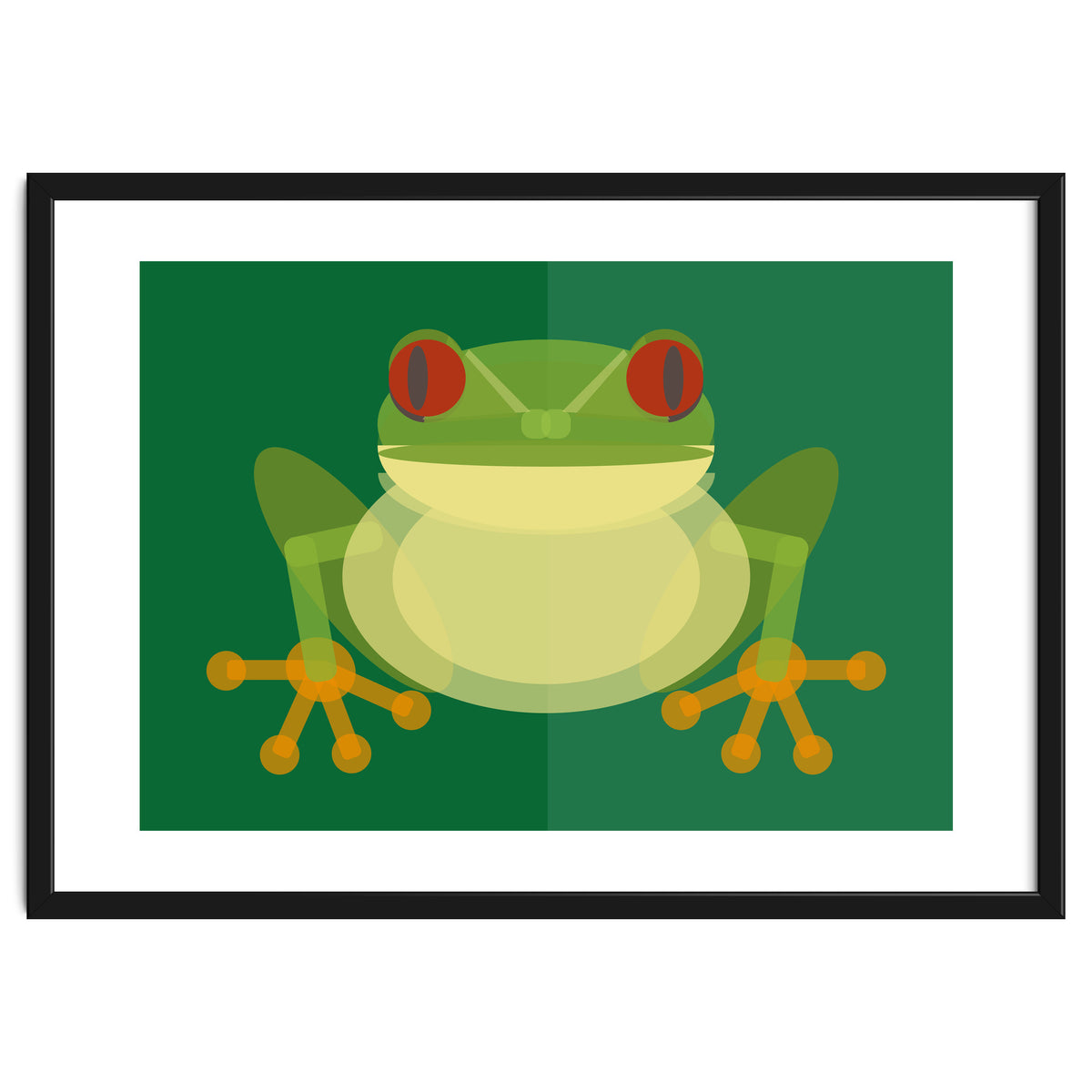 Mid Century Geometric Tree Frog