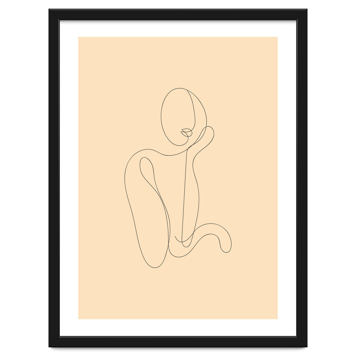 Female Line Art Drawing