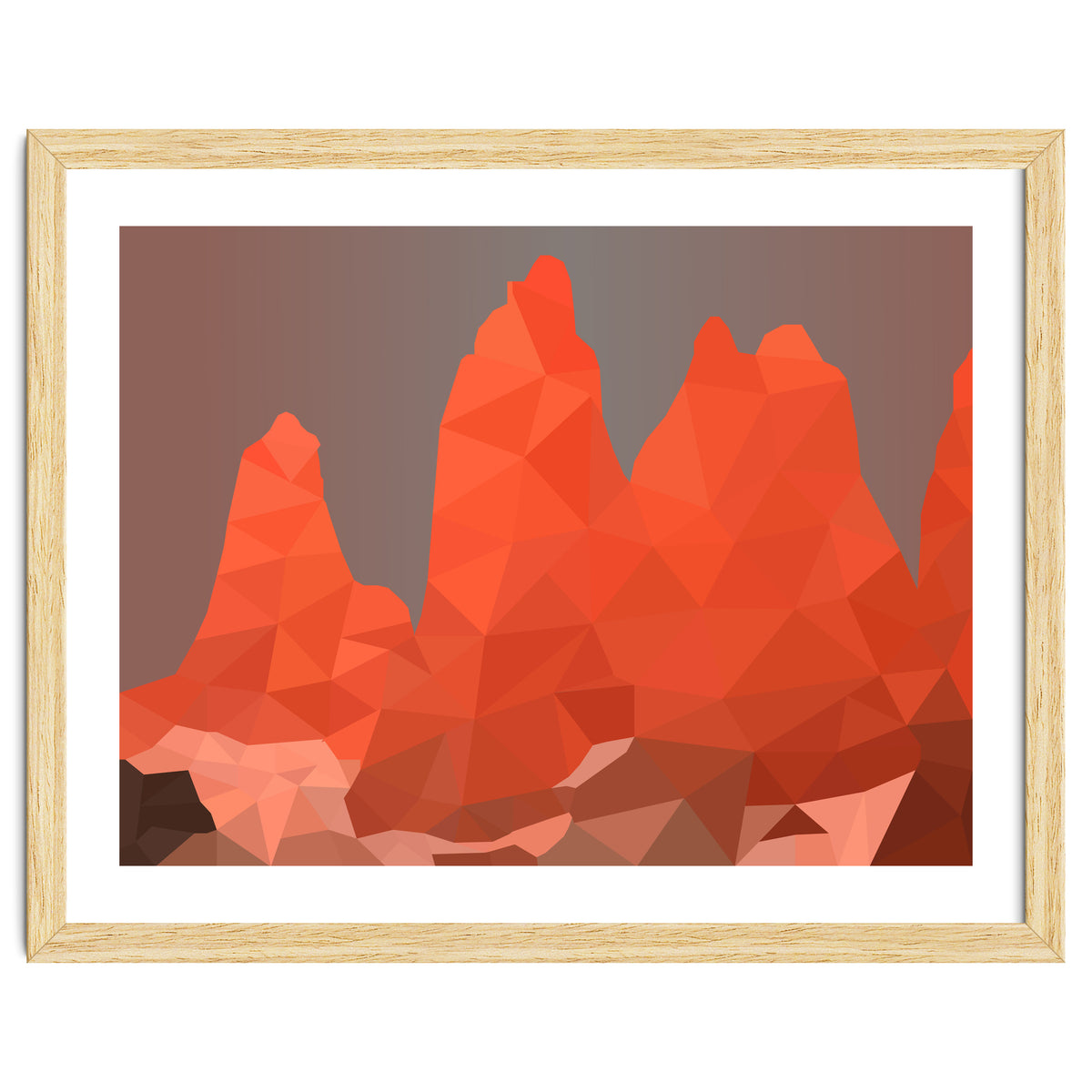 Torres Del Paine National Park Low Poly Art