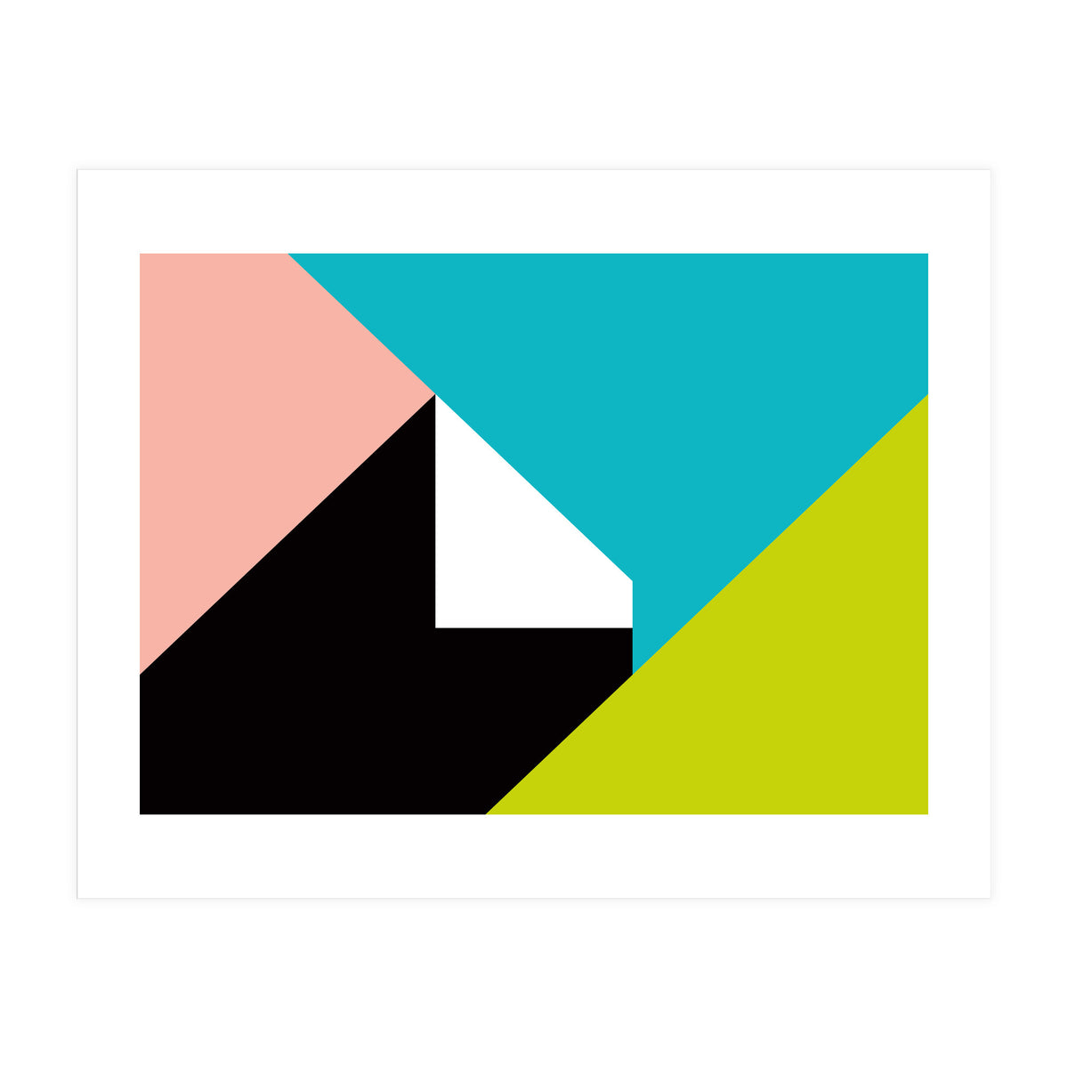 Geometric Shapes No. 266 - pink & lime (Print Only)