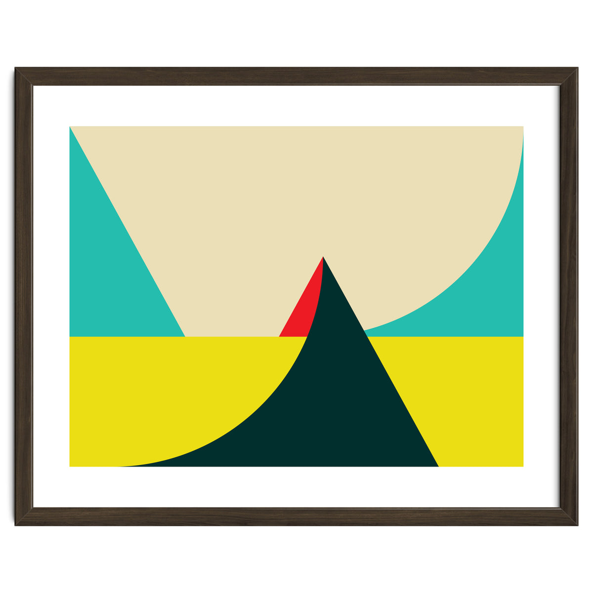 Geometric shapes No. 7 - yellow, turquoise, green & red
