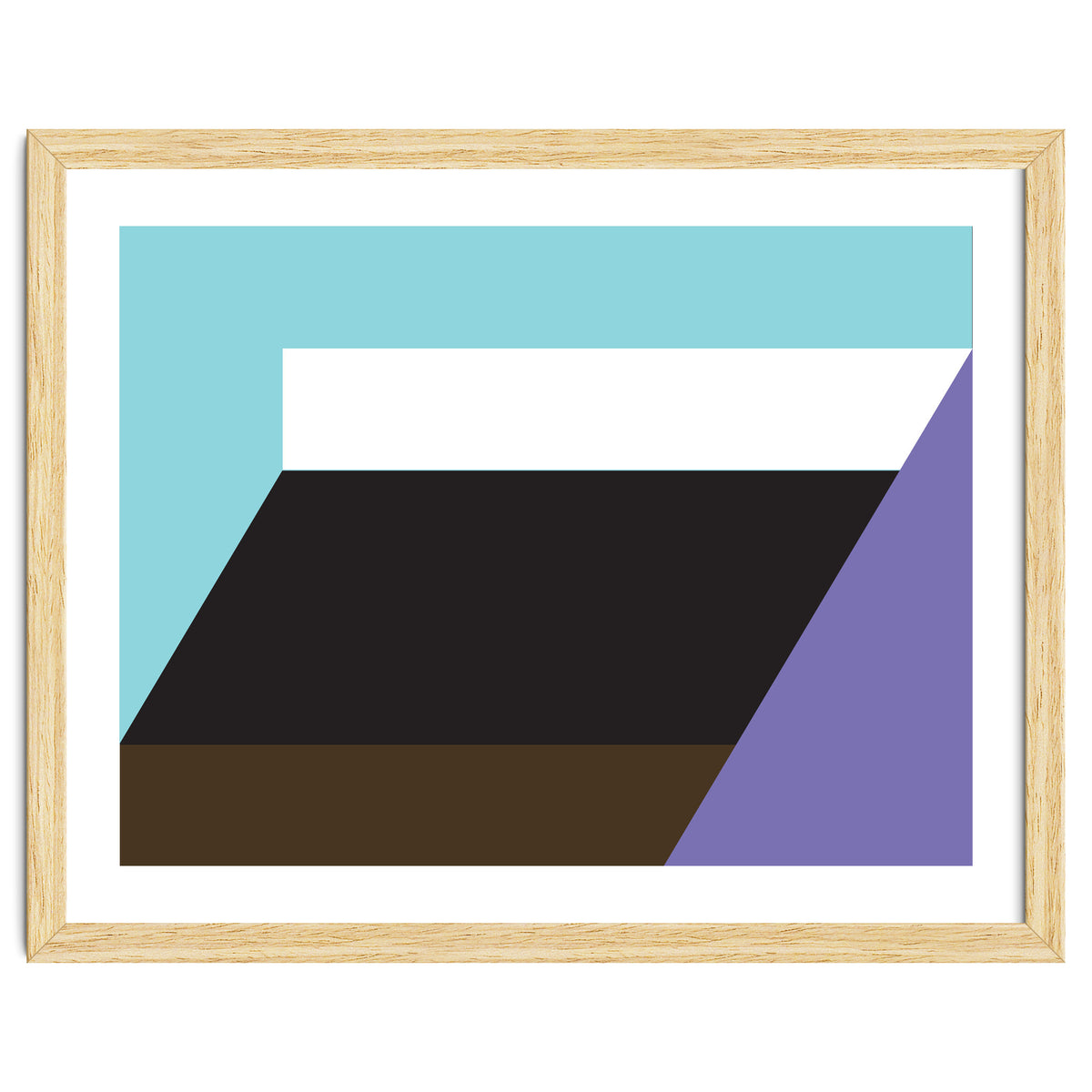 Geometric Shapes No. 34 - purple, blue & black