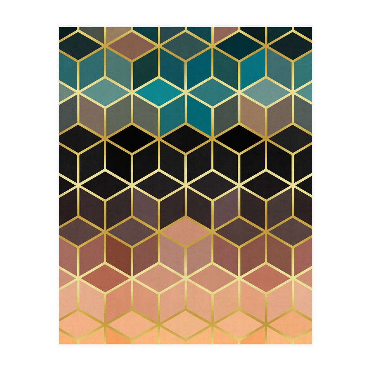 Colorful and golden pattern III (Print Only)