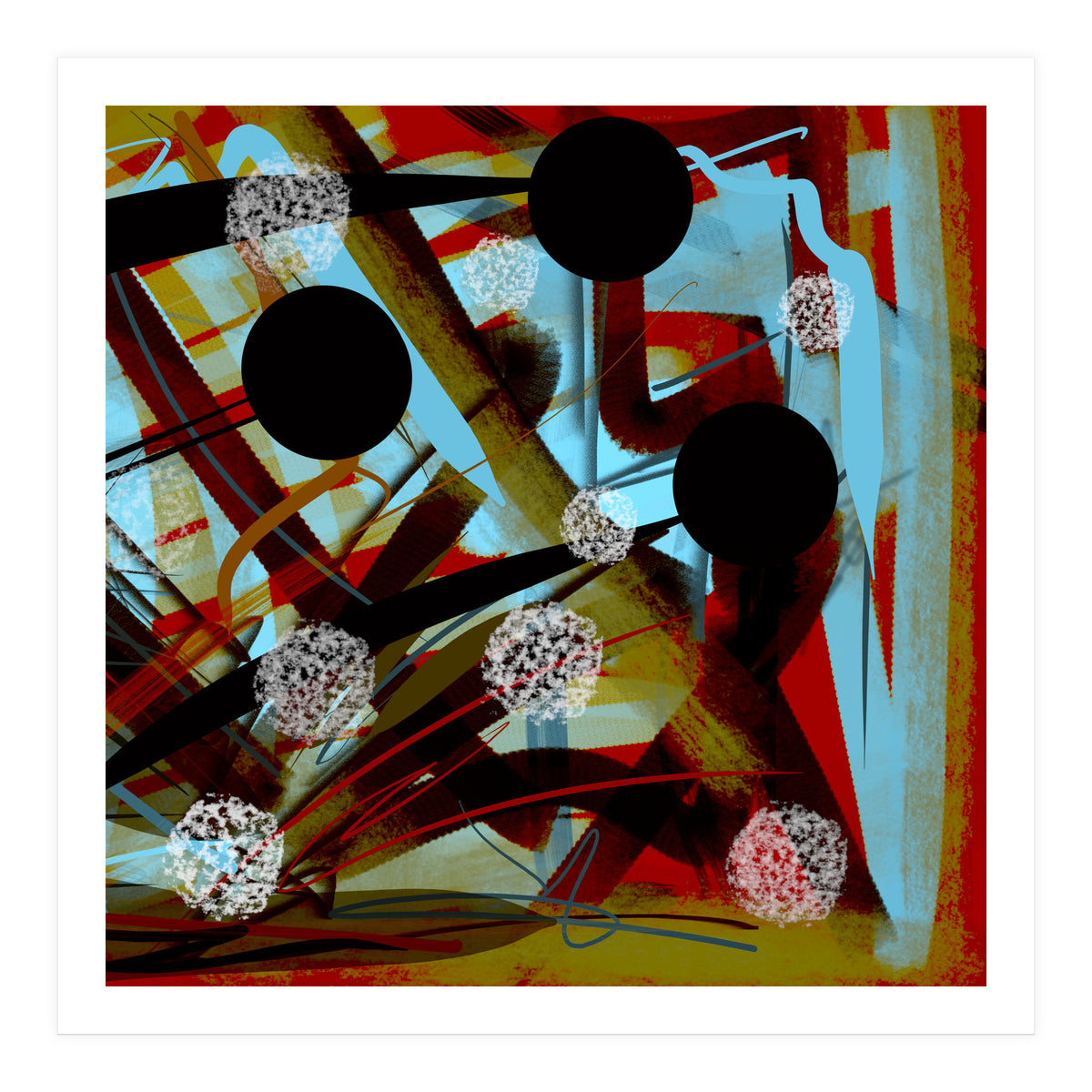 Brown In Sepia With White Drops (Print Only)