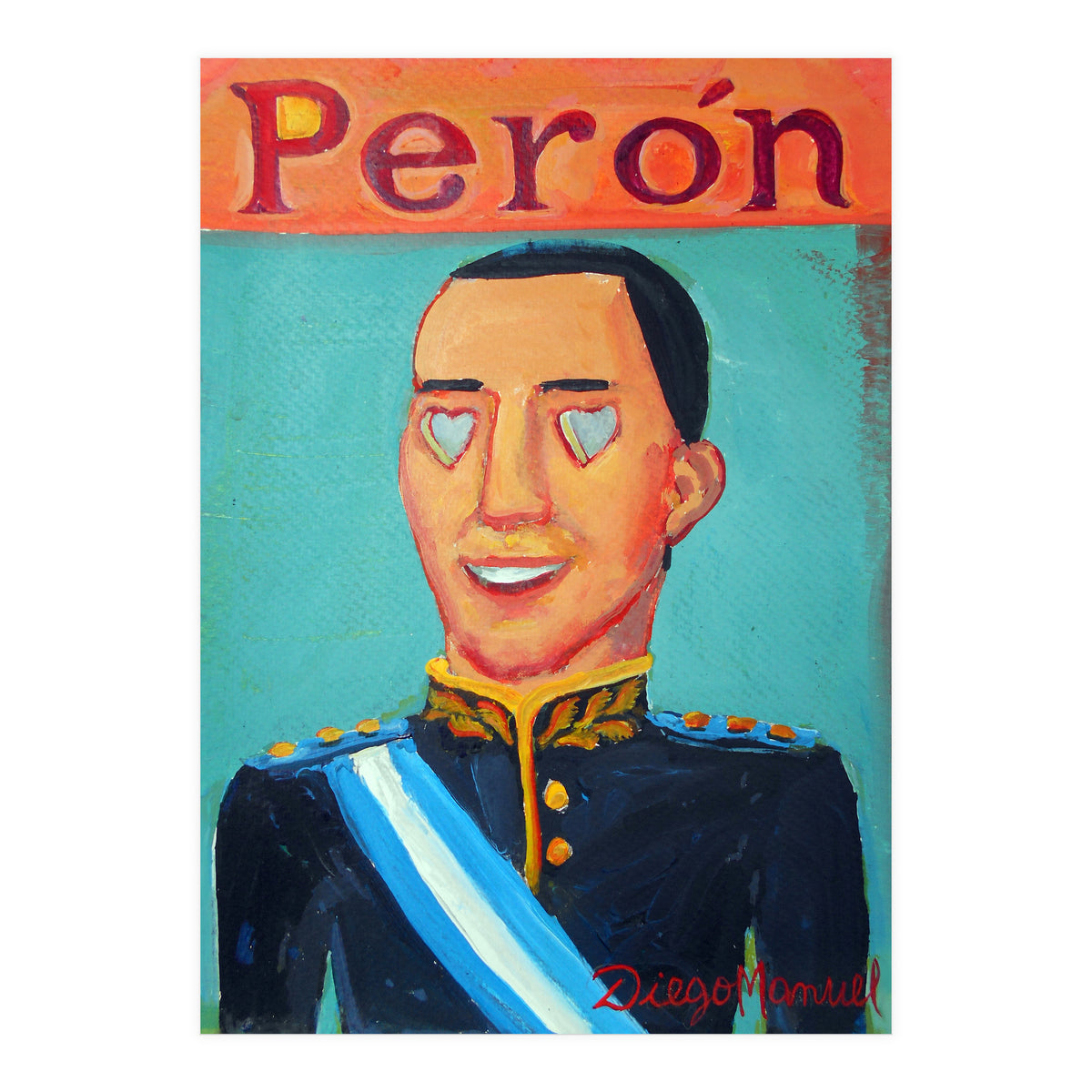 Peron Y Corazones (Print Only)