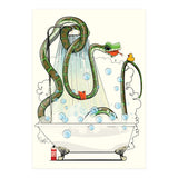 Snake in the Bath, Funny Bathroom Humour (Print Only) thumbnail