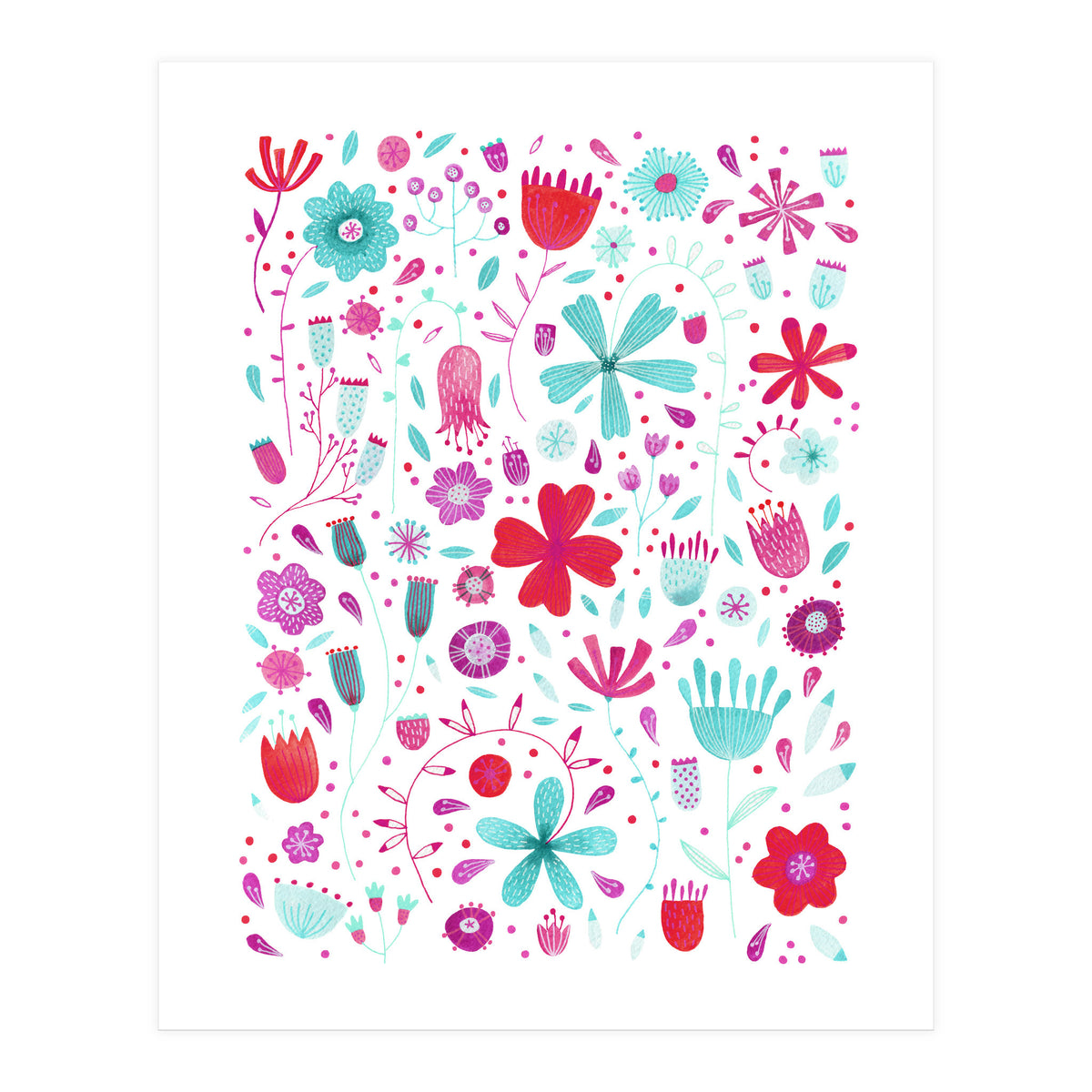 English Meadow Teal (Print Only)