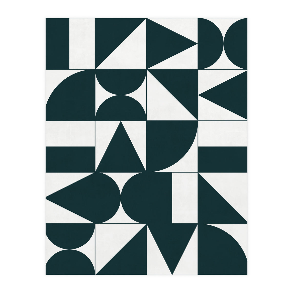 My Favorite Geometric Patterns No.17 - Green Tinted Navy Blue (Print Only)