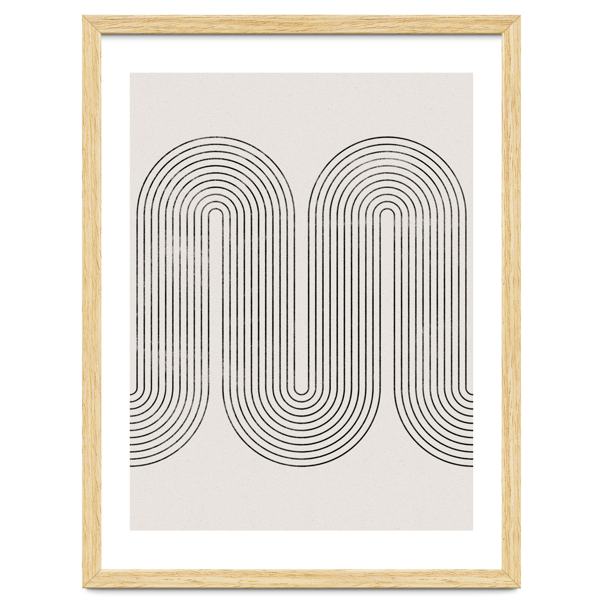 Mid-Century Modern No.28 - Woodblock Print