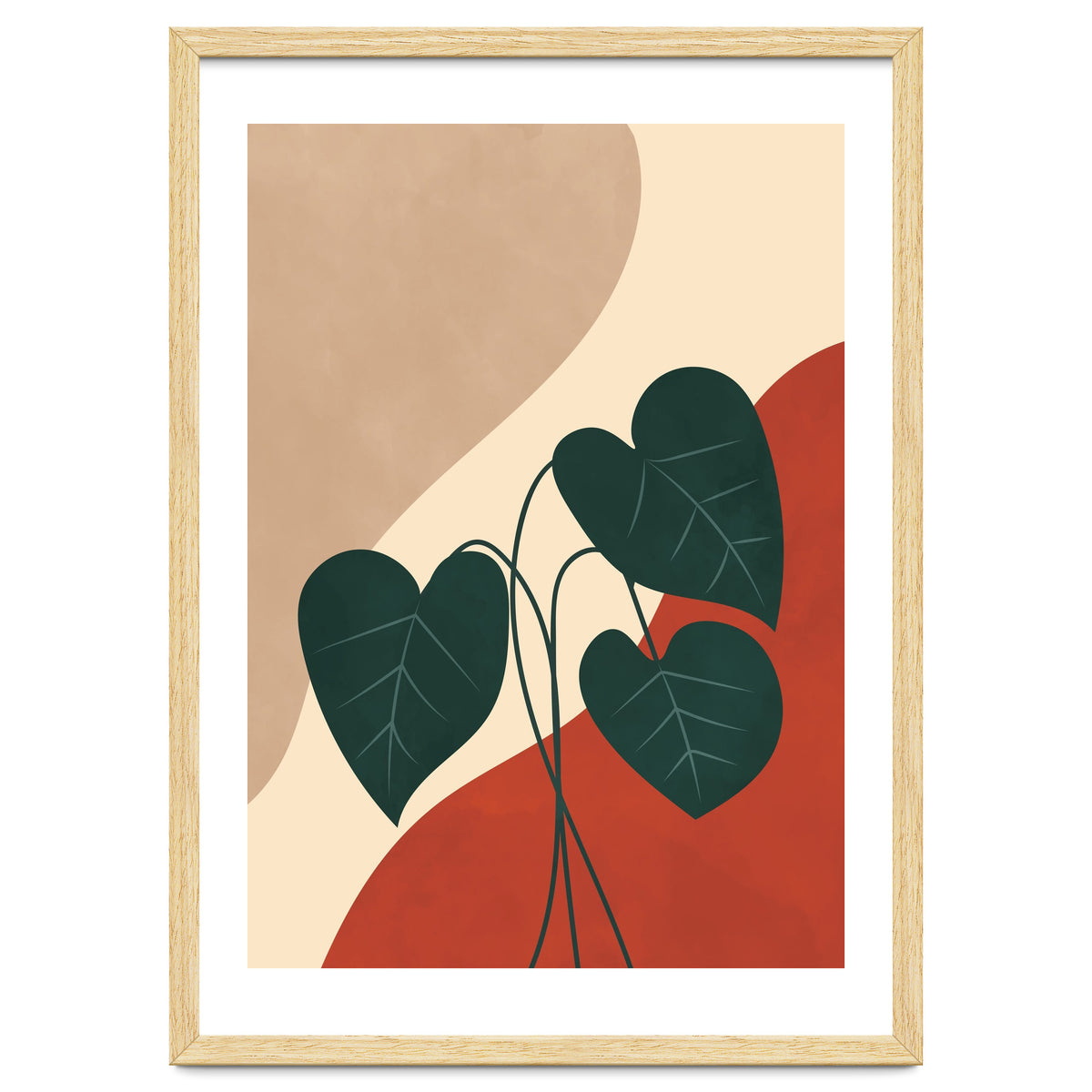 Mid century Botanical Anthurium Plant