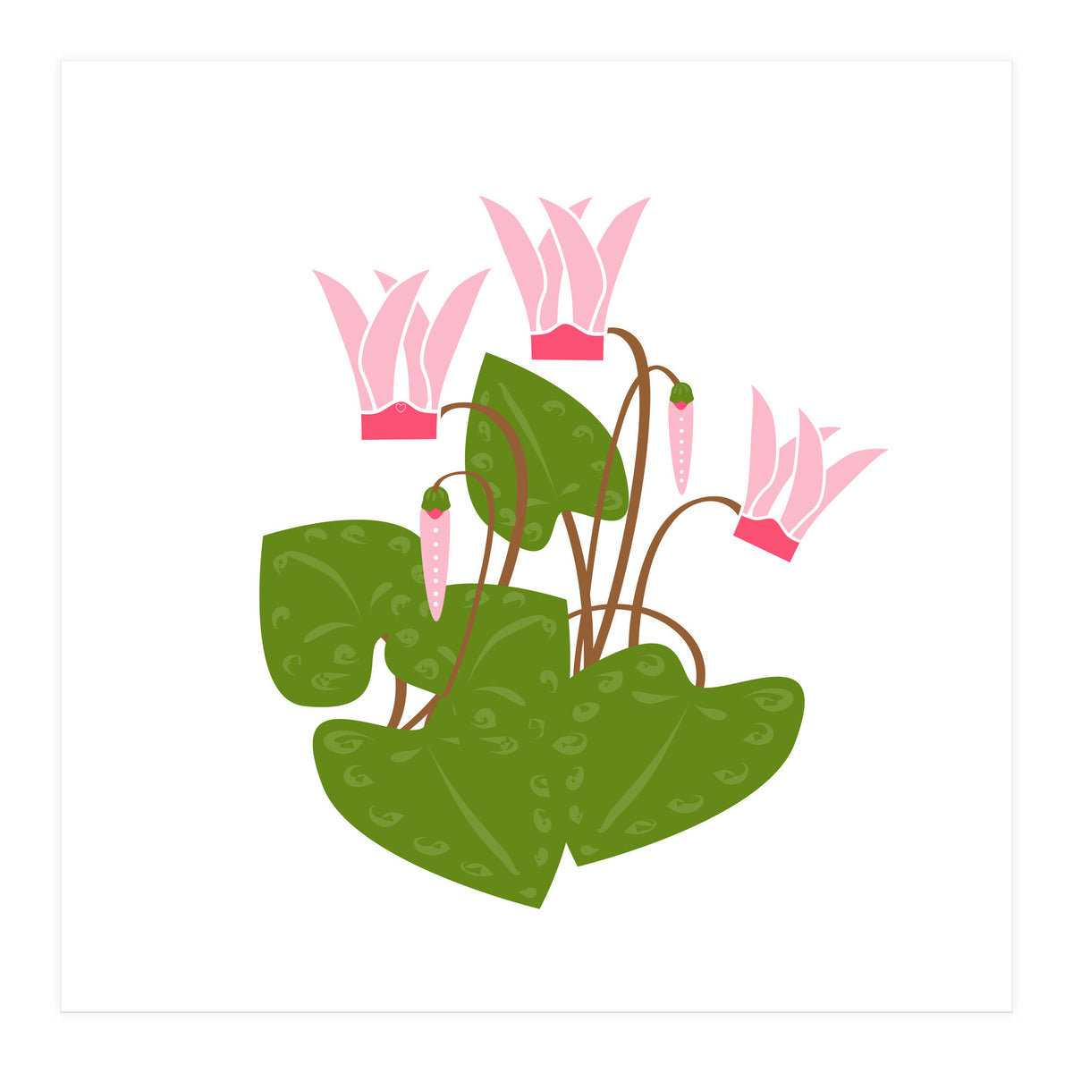 Cascading Cyclamen (Print Only)