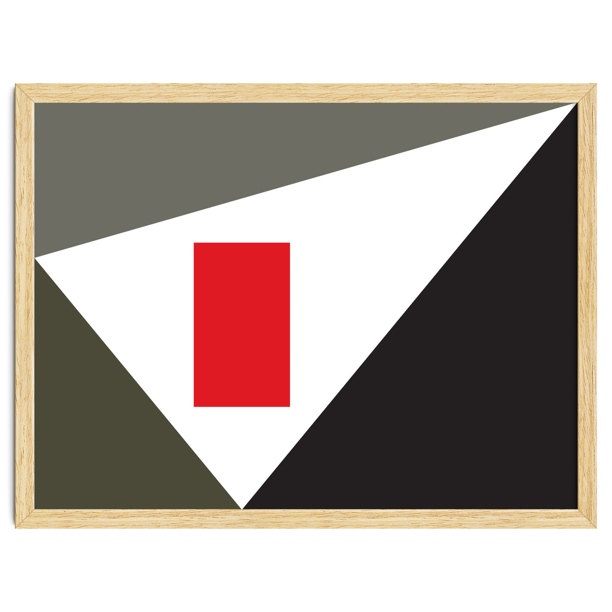 Geometric Shapes No. 86 - grey & red