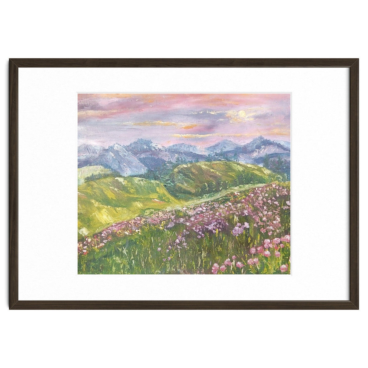 Sunset in the mountains