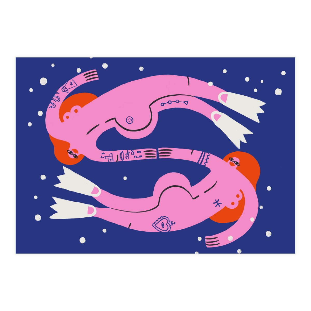 Swirling In The Deep Pisces (Print Only)