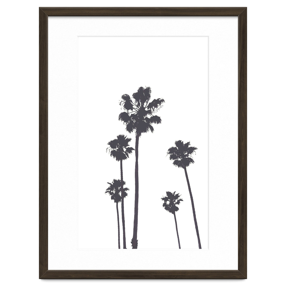 Palms & Sunset-Minimal B&W 2