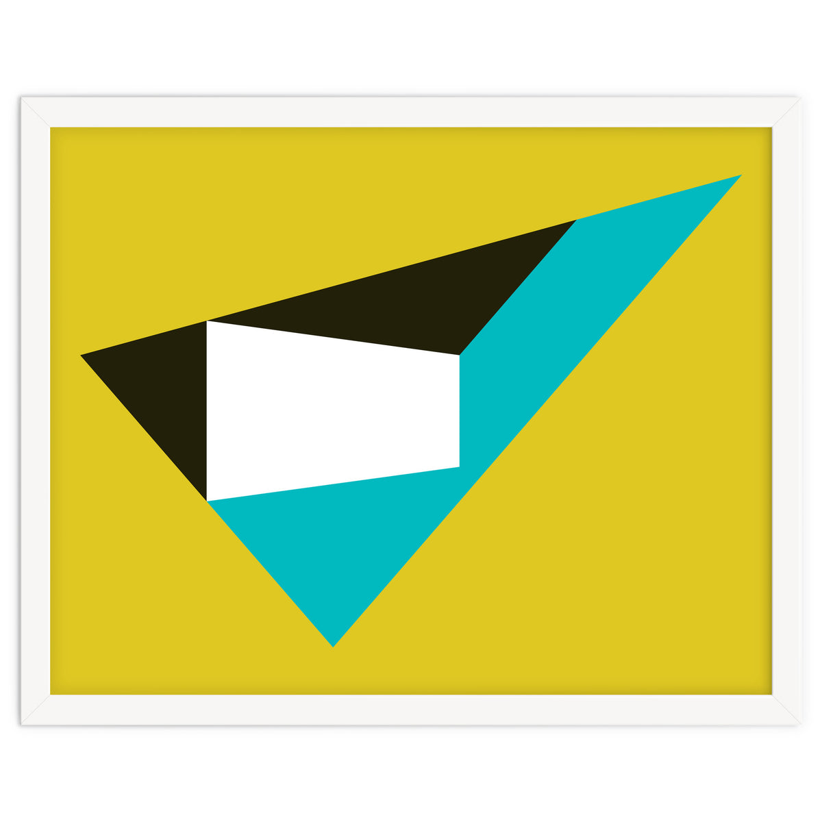 Geometric Shapes No. 39 - mustard & turquoise