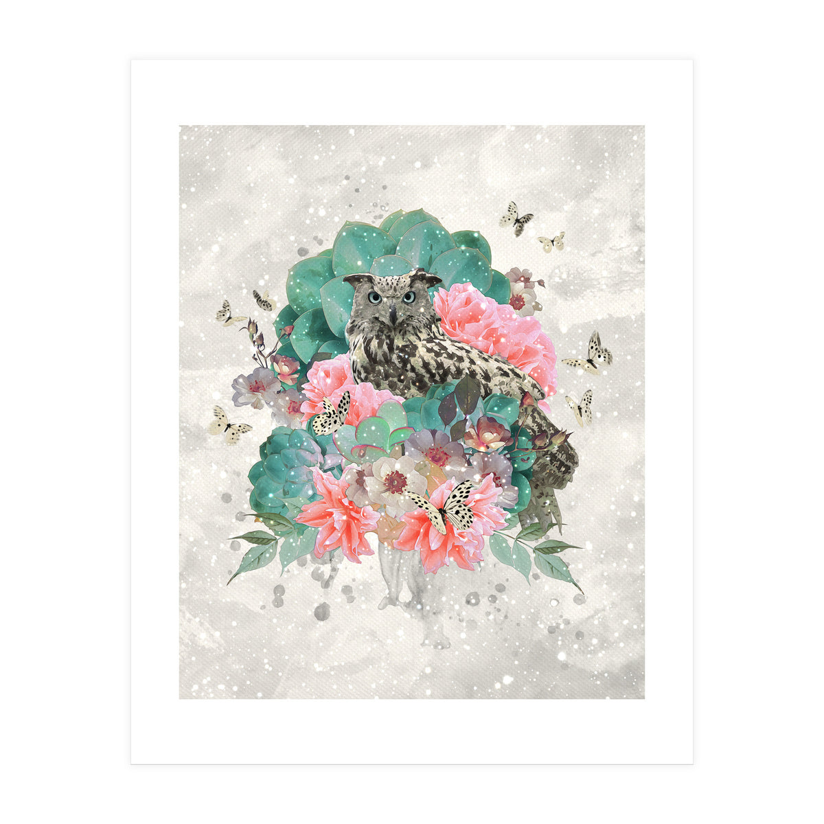 Floral Owl  (Print Only)