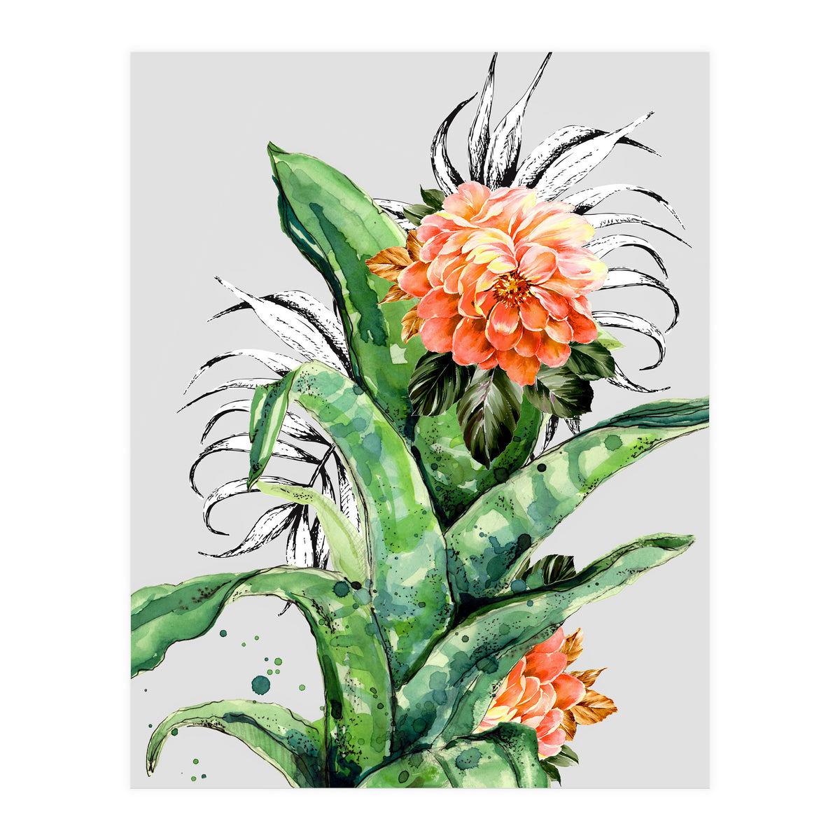 Collage of florid nature  (Print Only)