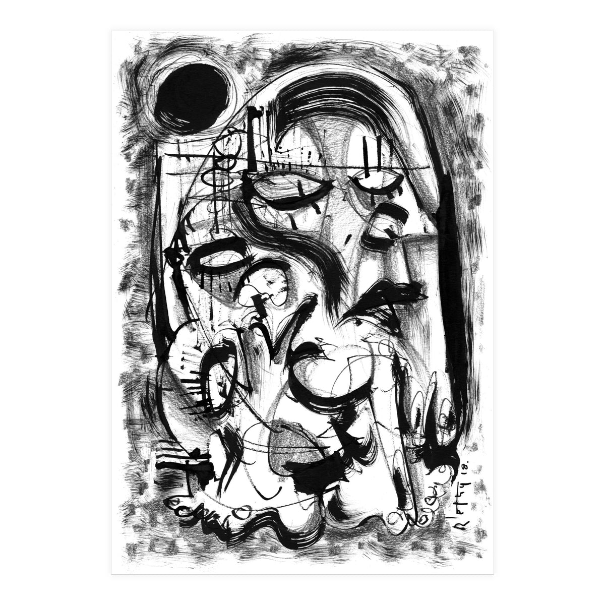 The Witch and Her Sons - b&w (Print Only)