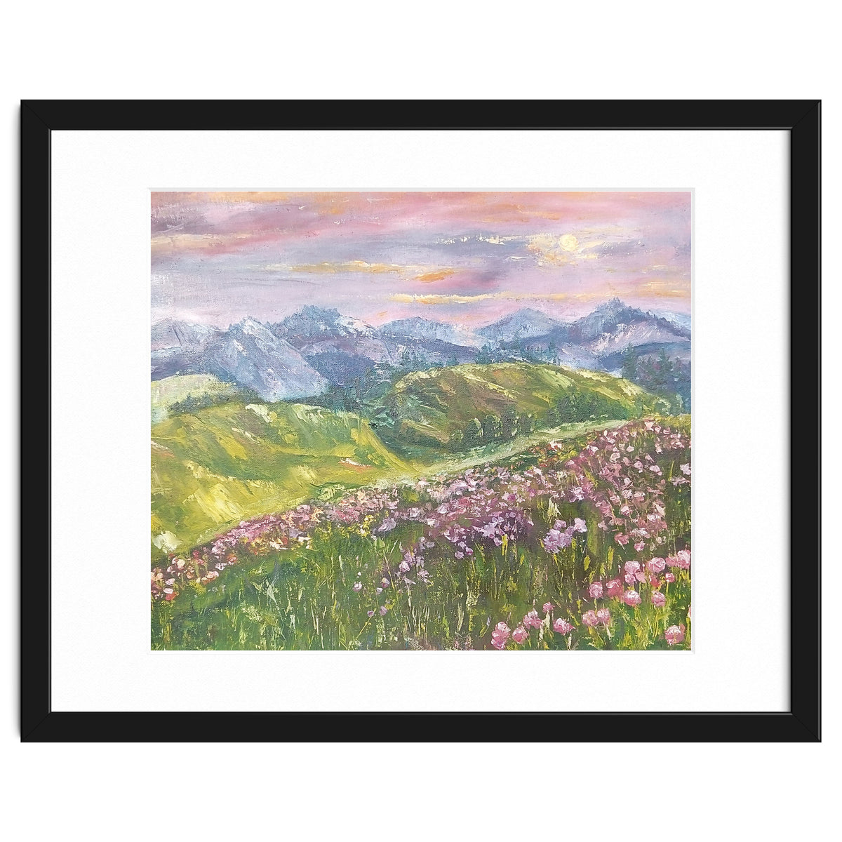 Sunset in the mountains