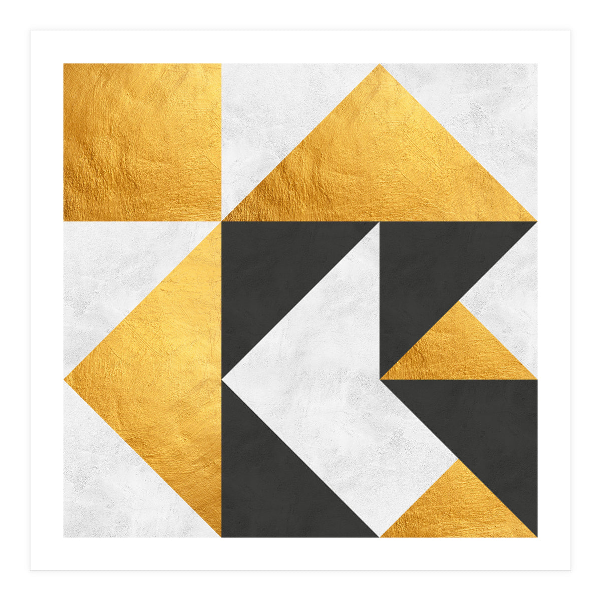 Gray and Gold Composition II (Print Only)