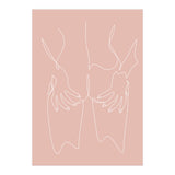 hot girl nude line pink (Print Only) thumbnail
