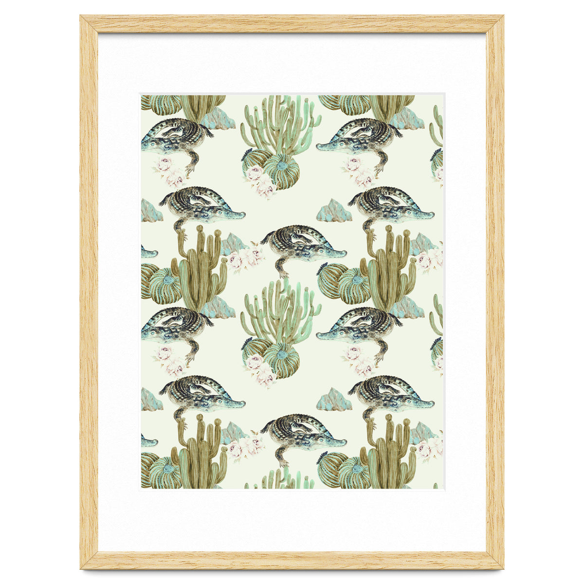 Crocodile pattern on the cactus