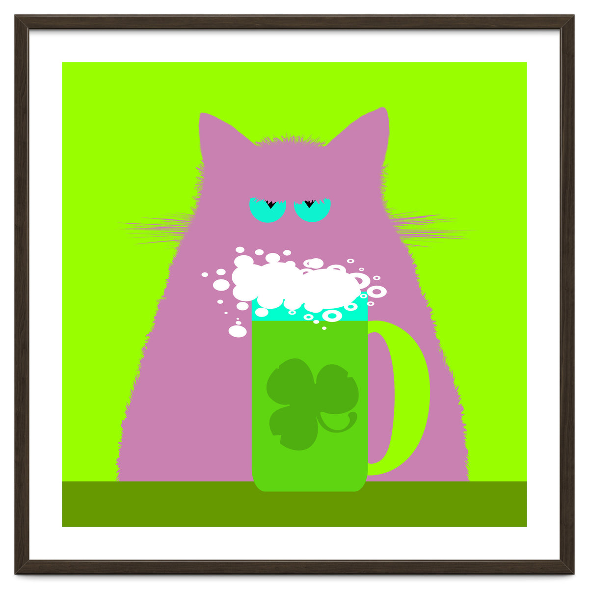 Saint Patrick's Day Lilac Cat