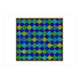 Ocean Breeze - Watercolor Moroccan Lattice (Print Only) thumbnail