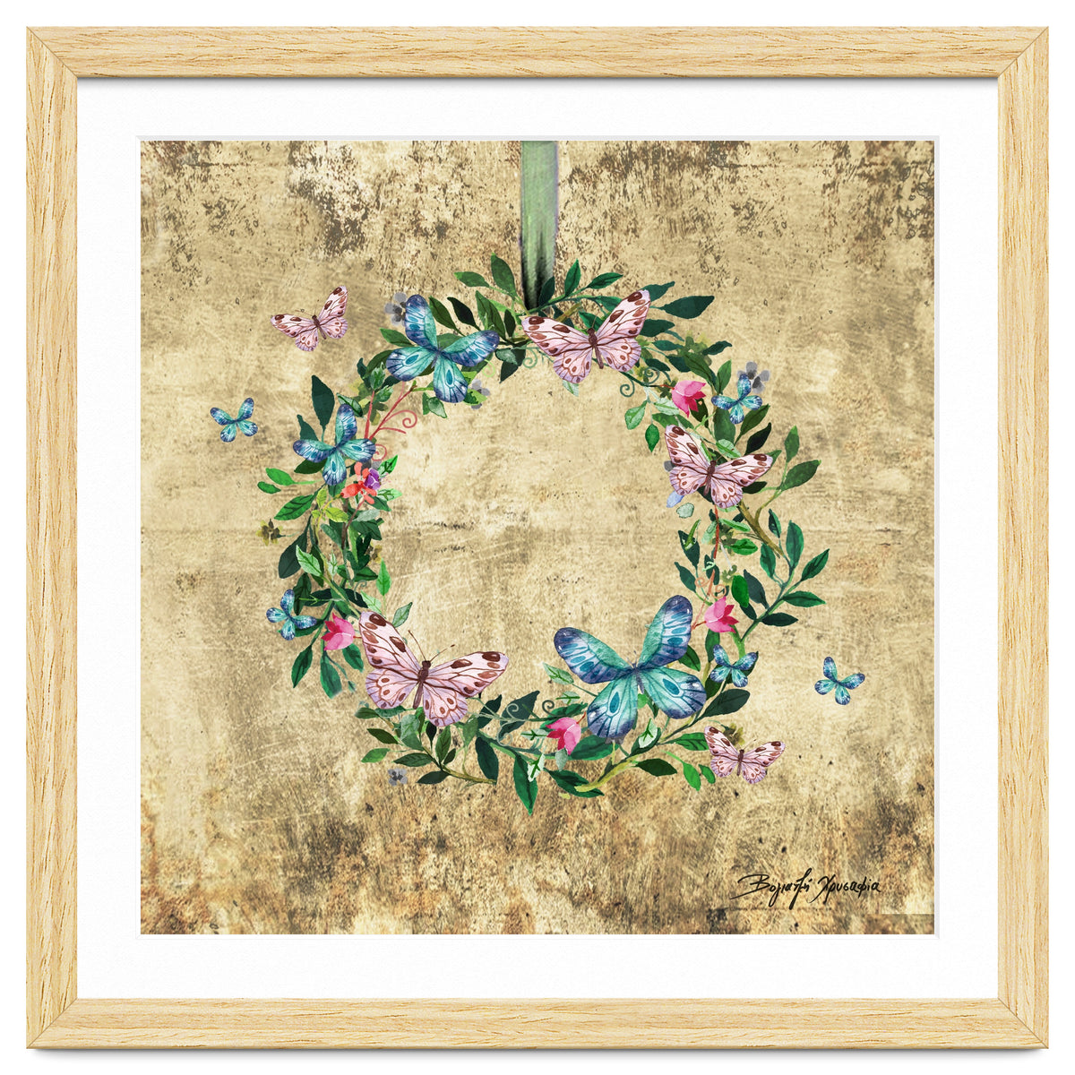 Wreath #Flowers & Butterflies#Royal collection