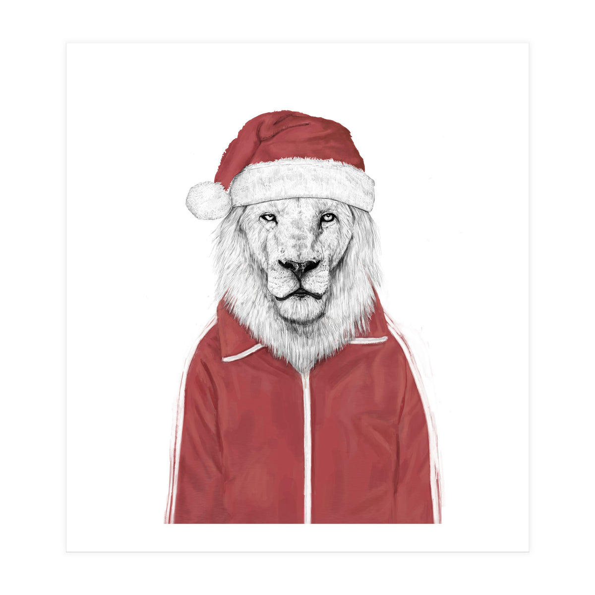 Santa Lion (Print Only)