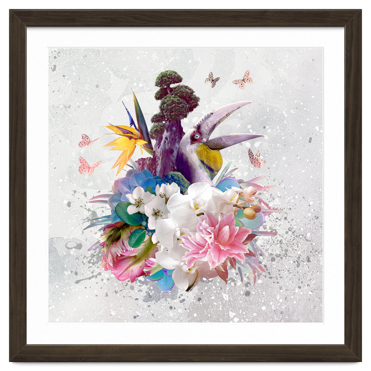 Floral Hornbill Grey