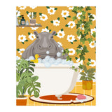 Hippo Taking a Bubble Bath (Print Only) thumbnail