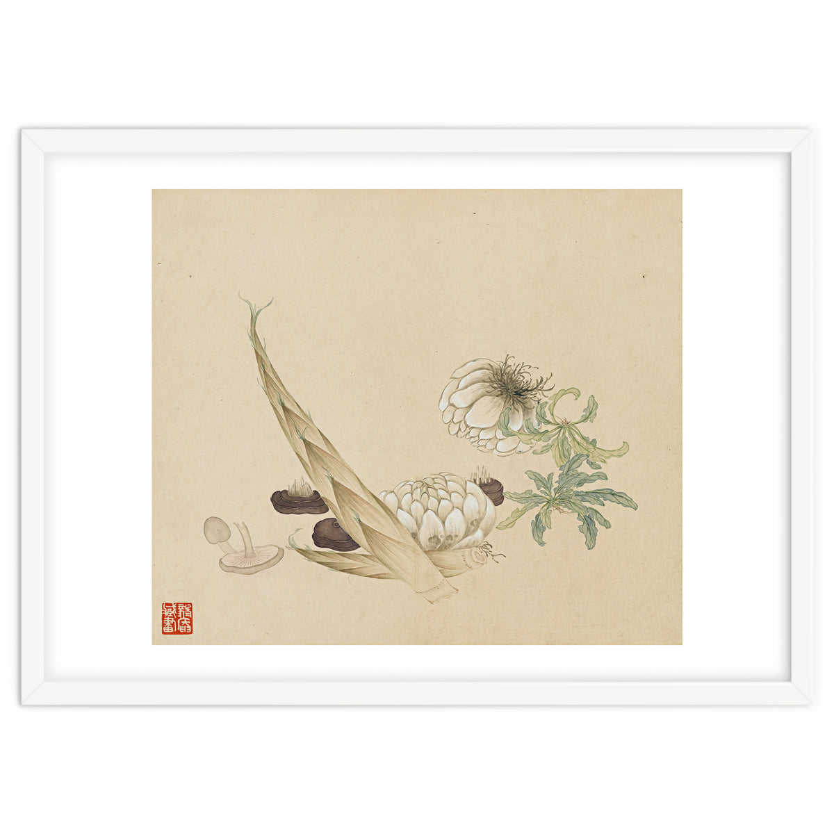 Wang Chengyu ~flowers, Vegetables, Lilies, Bamboo Shoots, Leaves, Mushrooms, Vegetables