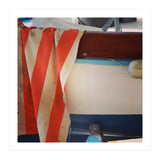 Fishing boat and striped sail (Print Only) thumbnail