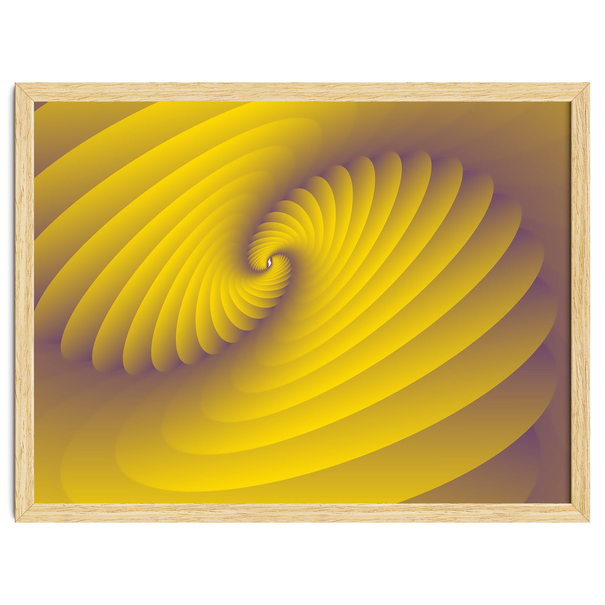 3d Abstract YELLOW Spiral Modern ART