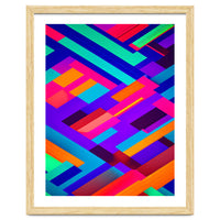 Eclectic Alignment, Abstract Maximalist Geometric Painting, Contemporary Modern Shapes, Pop Of Color