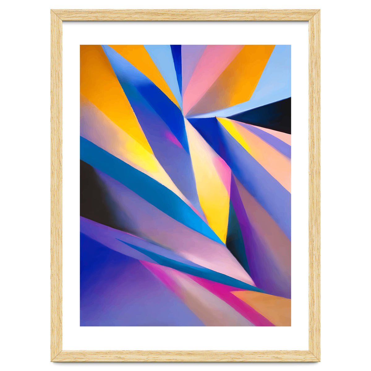 Painted Thoughts, Abstract Geometric Painting, Eclectic Maximalist Bohemian Shapes