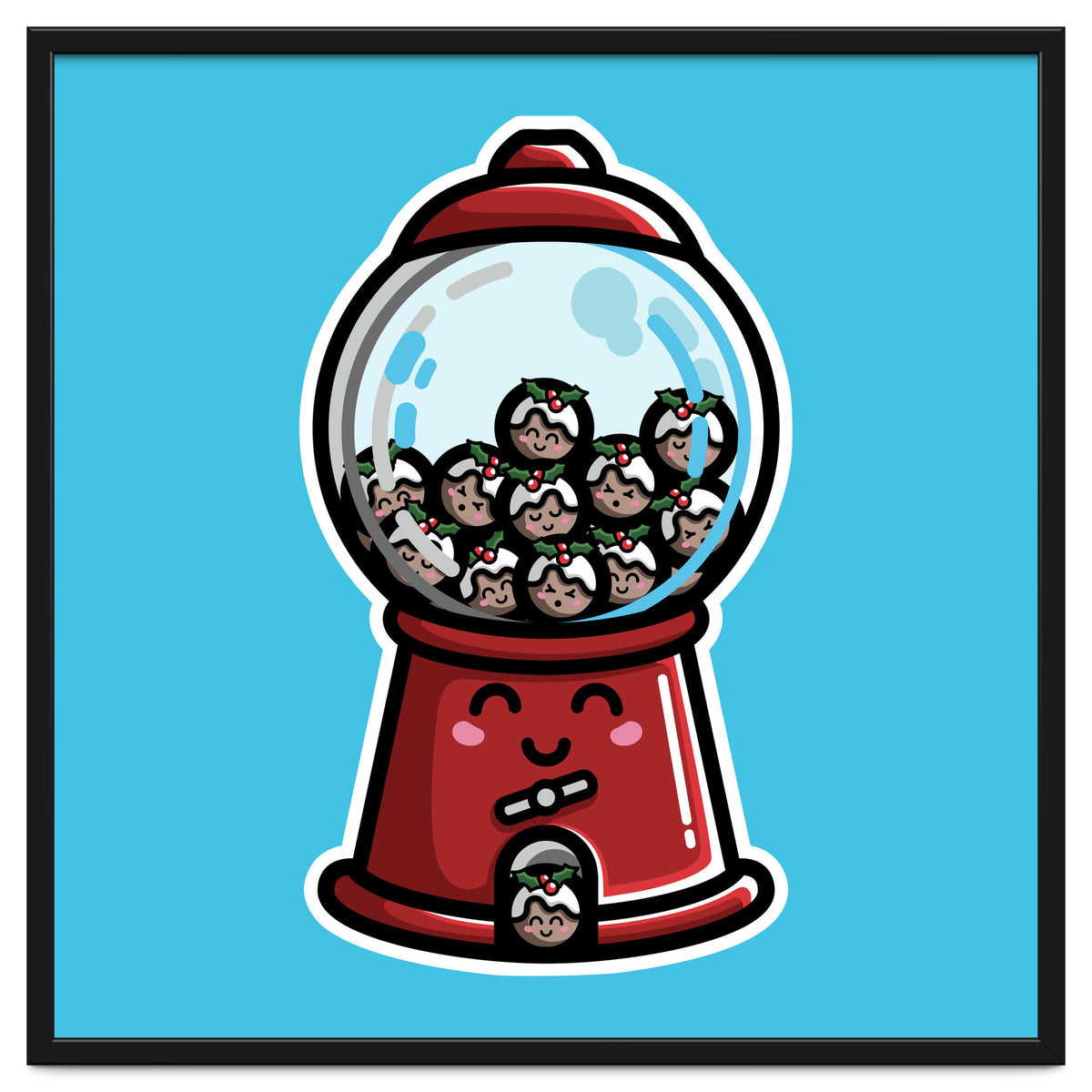 Kawaii Cute Christmas Pudding Gumball Machine