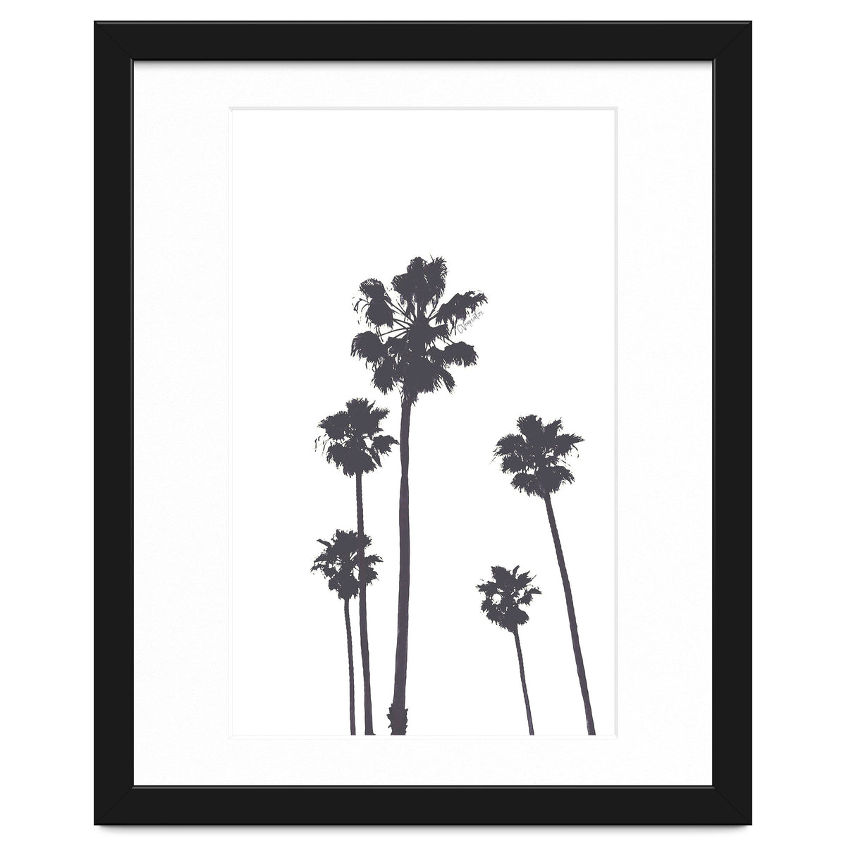 Palms & Sunset-Minimal B&W 2